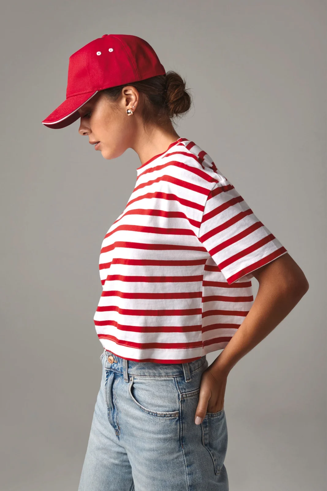 Casquette homme Ultimate à 5 panneaux sandwich contrasté B15C — photo de présentation