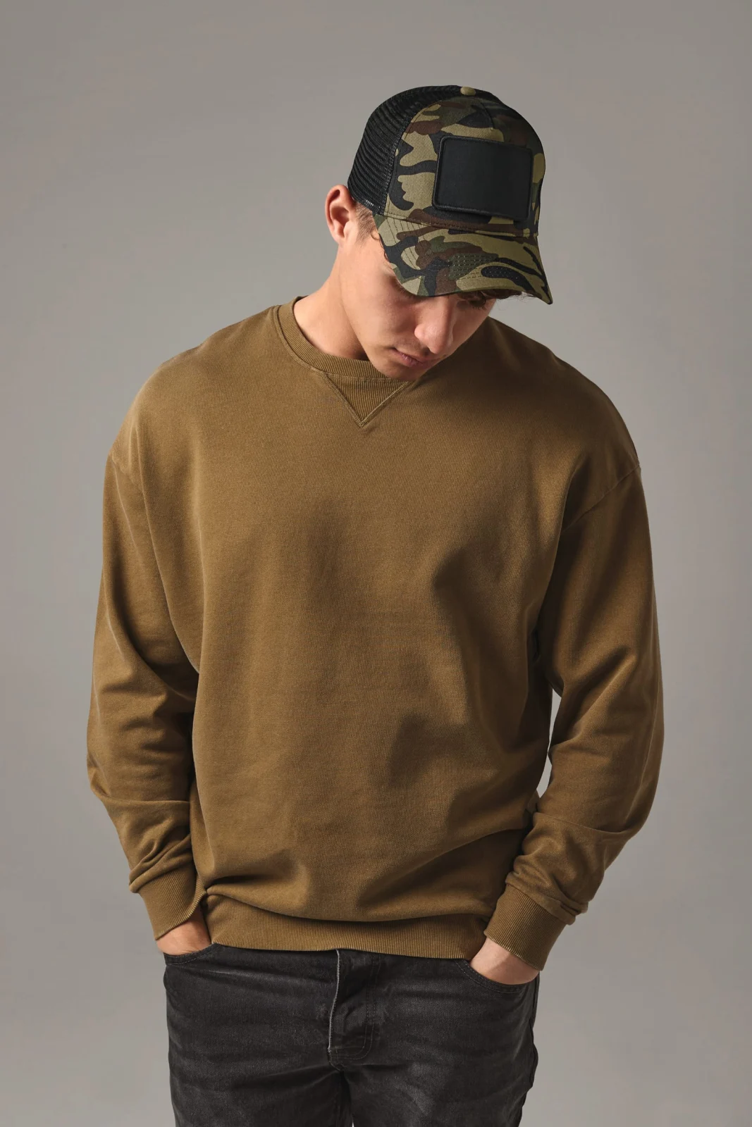 Casquette Filet Réglable à l'Arrière avec Patch Amovible B641 — photo de présentation