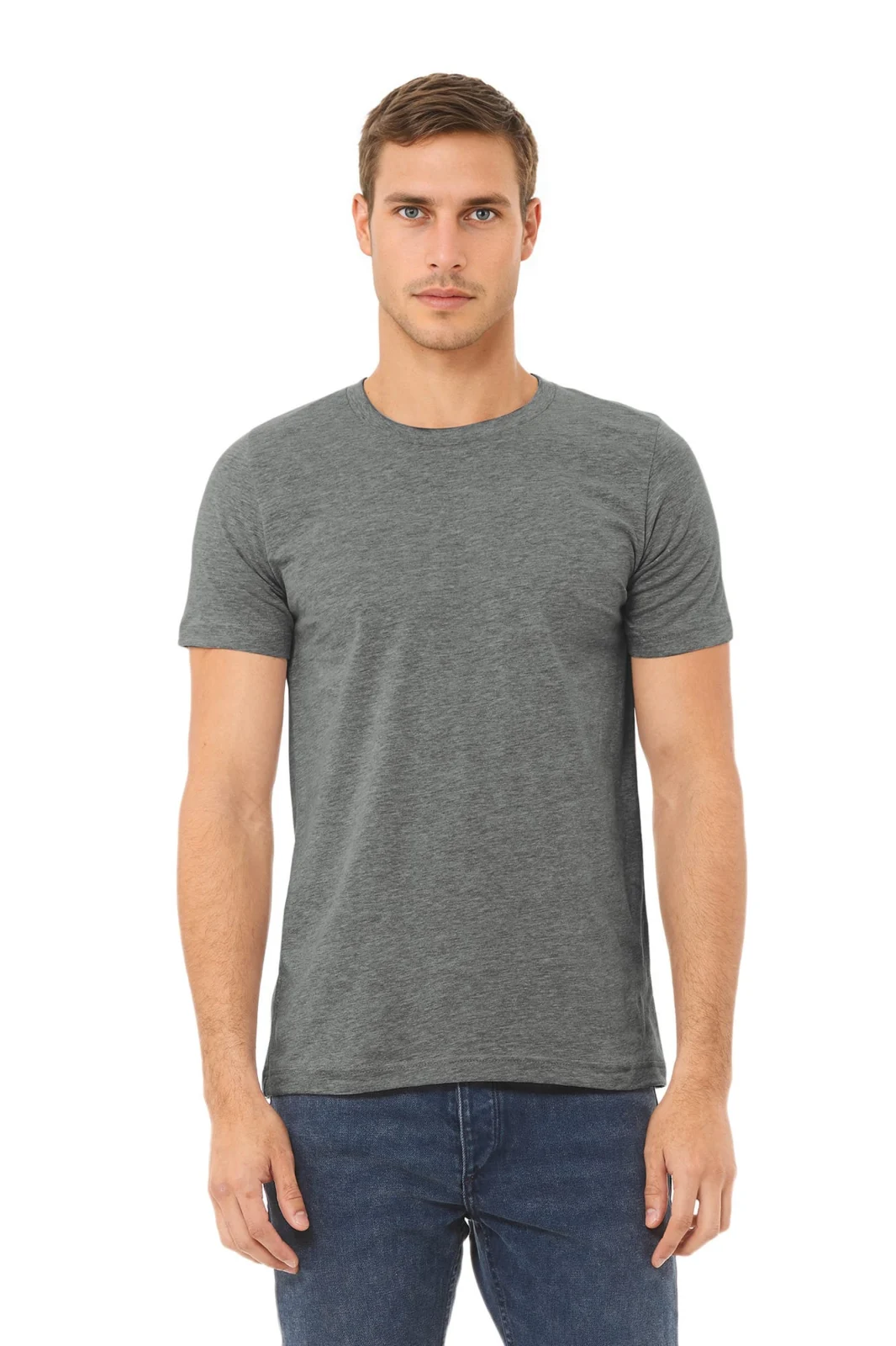 T-shirt homme col rond Heather BE3001CVC — photo de présentation