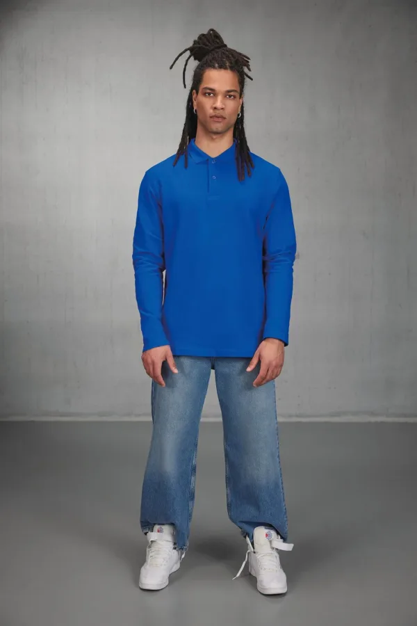 Polo homme ID.001 manches longues CGPUI12 — photo de présentation