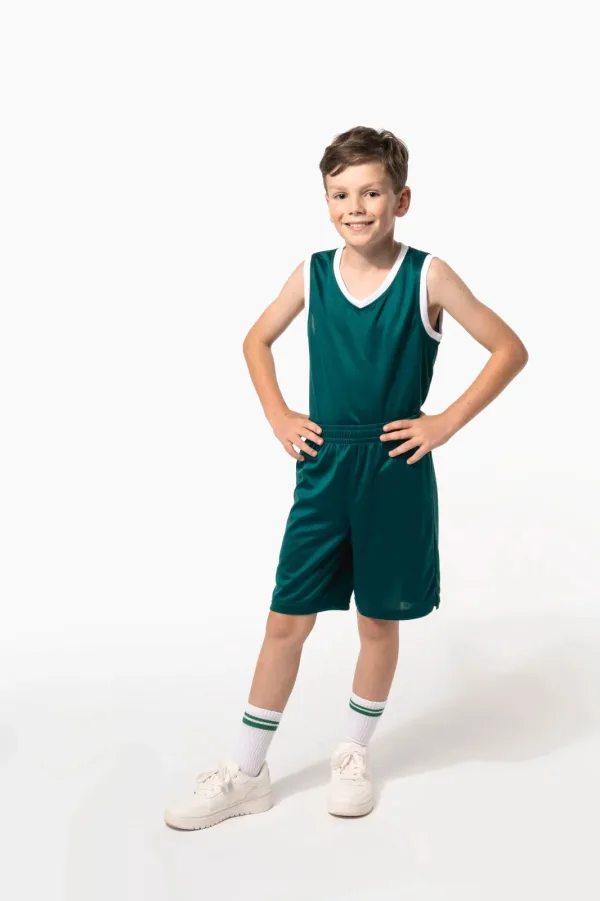 Maillot de basket-ball enfant PA4052 — présentation sur mannequin