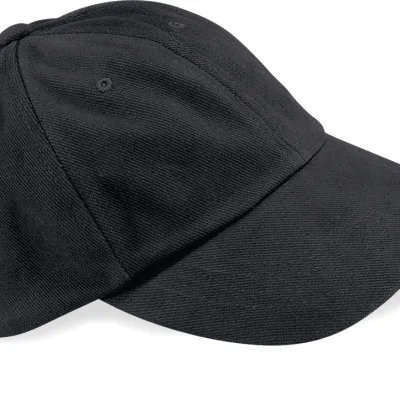 Casquette homme profil bas en coton brossé - 6 panneaux B57 — Black