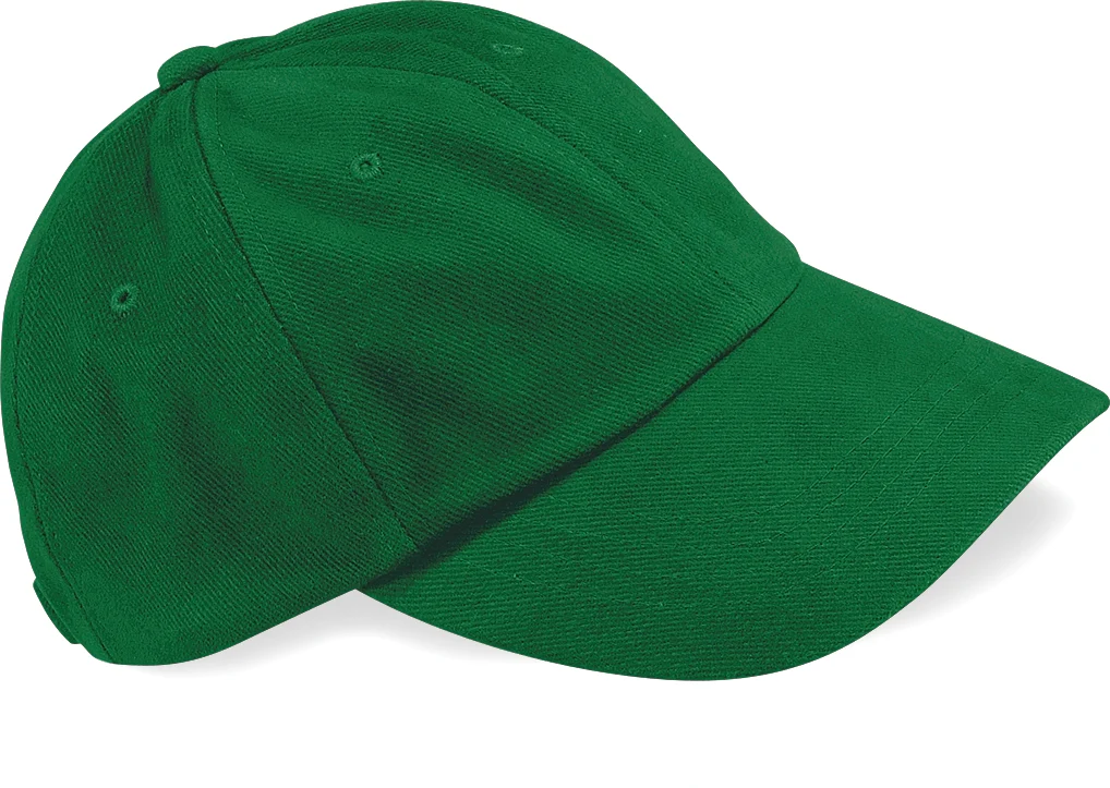 Casquette homme profil bas en coton brossé - 6 panneaux B57 — Forest Green