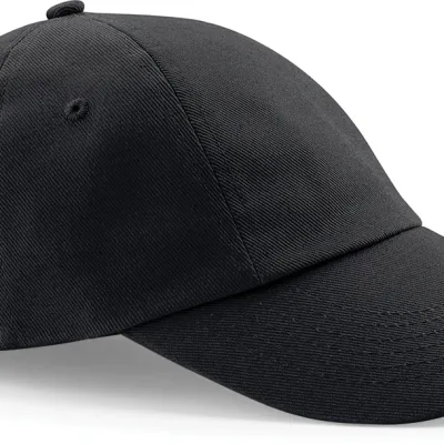 Casquette profil bas en coton drill - 6 panneaux B58 — Black