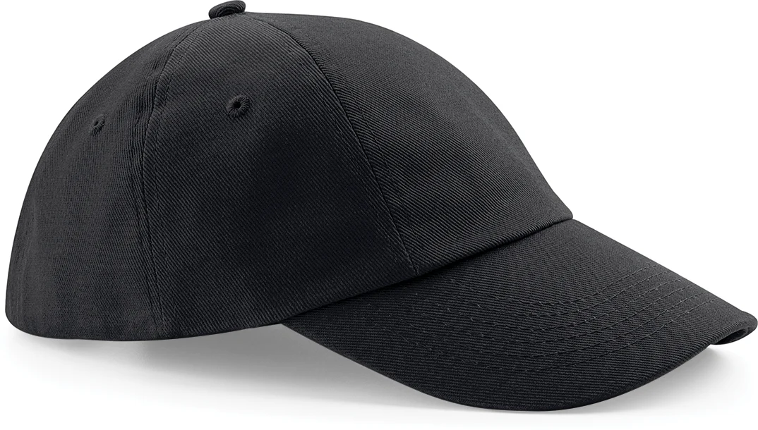 Casquette profil bas en coton drill - 6 panneaux B58 — Black