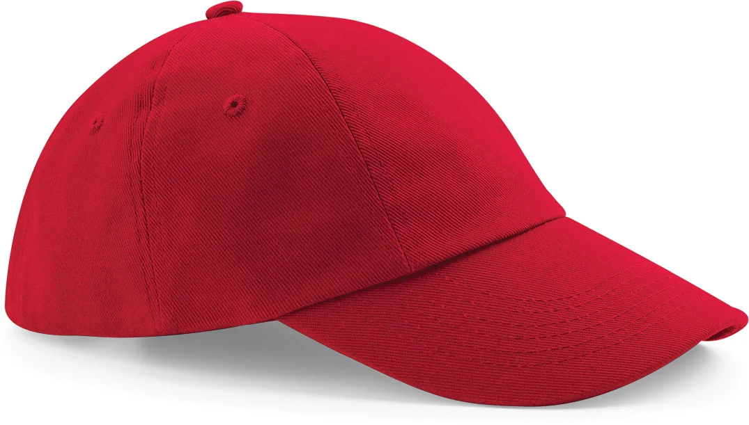 Casquette profil bas en coton drill - 6 panneaux B58 — Classic Red