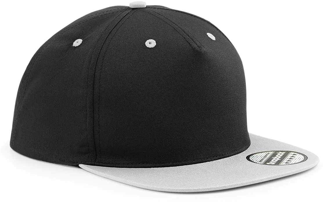 Casquette Snapback contrastée - 5 panneaux B610C — Black / Grey