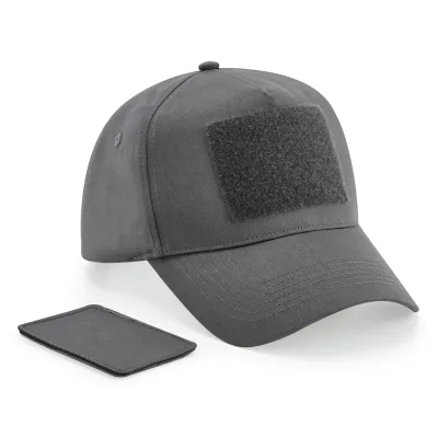 Casquette 5 panneaux avec patch amovible B638 — Graphite Grey
