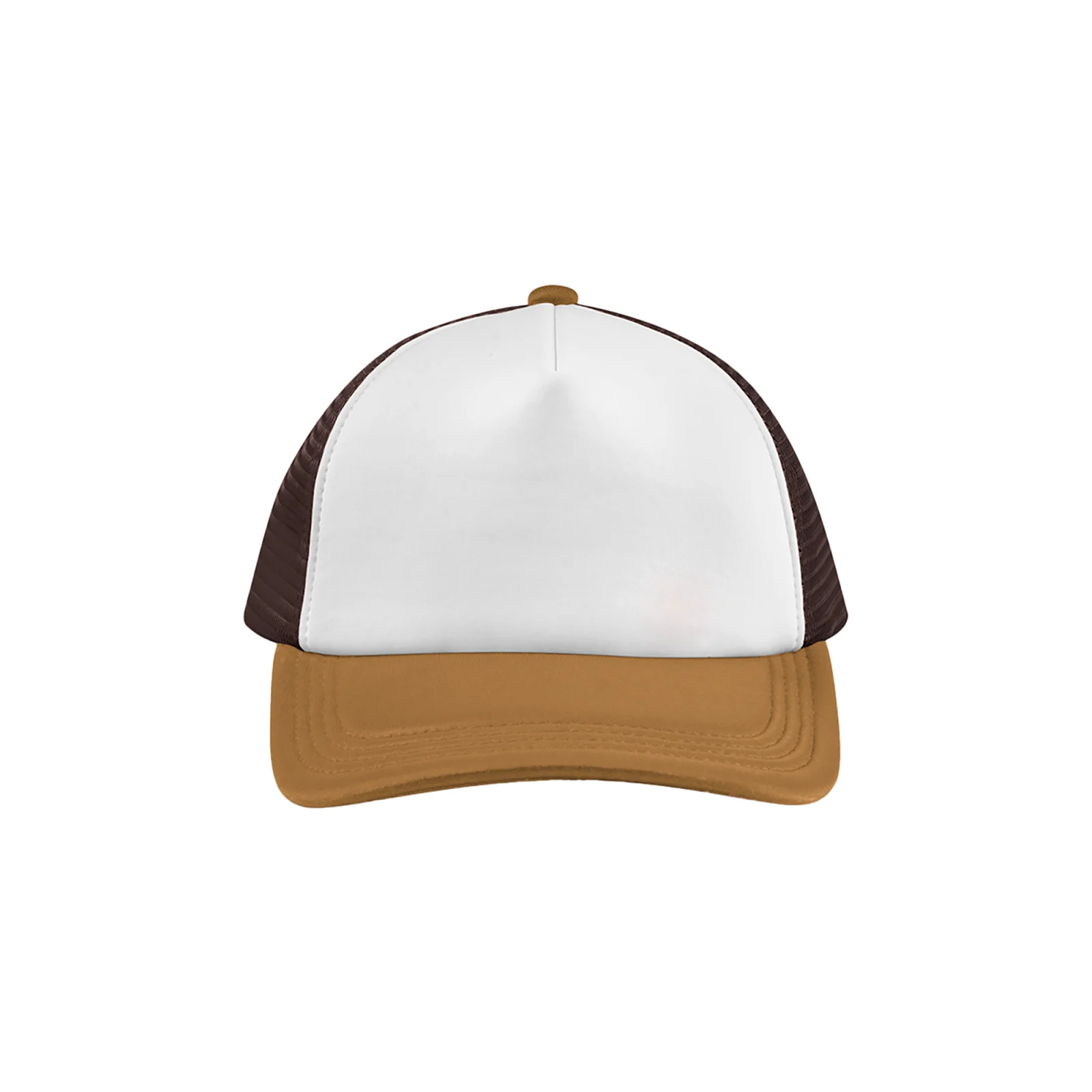 Casquette trucker 5 panneaux multicolor B639 — Chocolate / Dark amber
