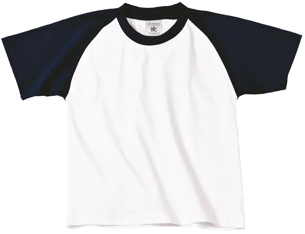 T-shirt enfant Baseball CGTK350 — White / Navy