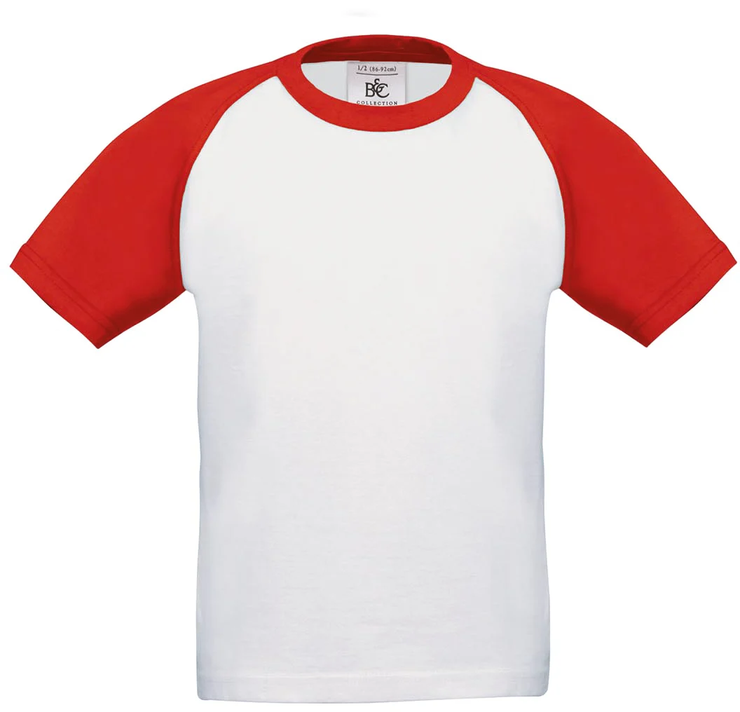 T-shirt enfant Baseball CGTK350 — White / Red