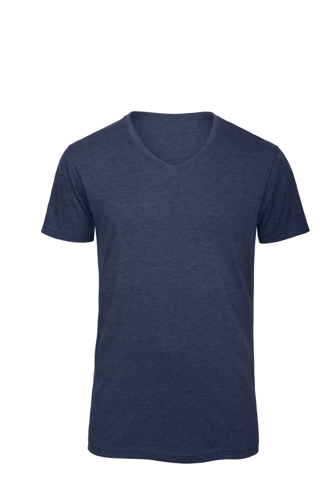 T-shirt Triblend col V Homme CGTM057 — Heather Navy