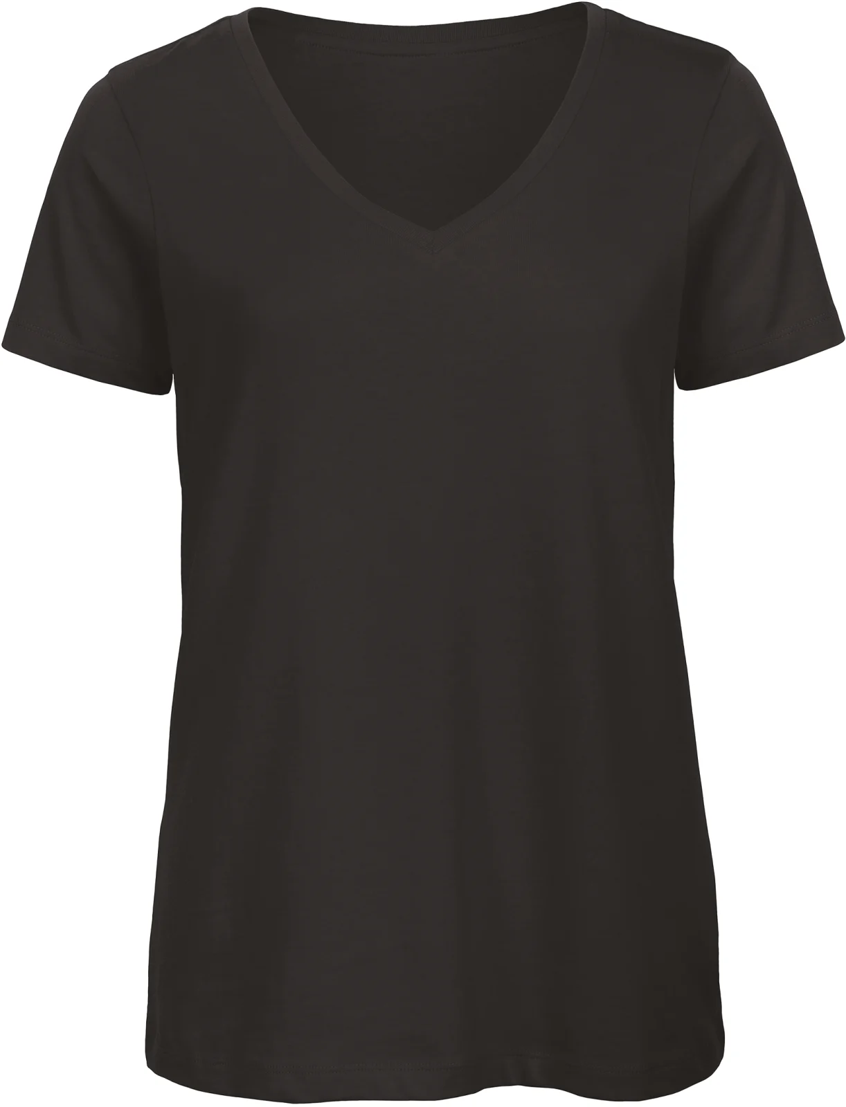 T-shirt Organic Inspire col V Femme CGTW045 — Black