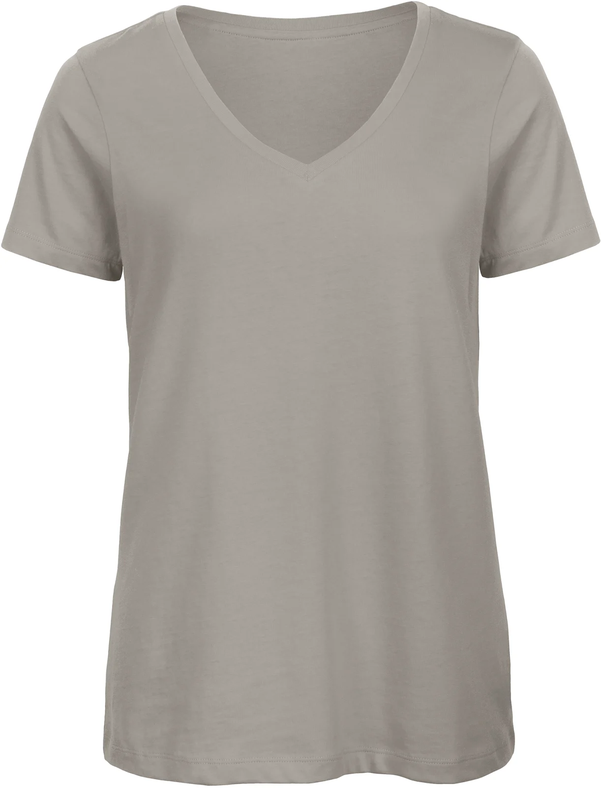 T-shirt Organic Inspire col V Femme CGTW045 — Light Grey