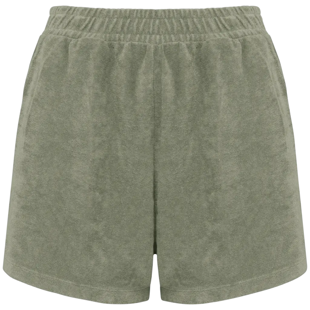Short écoresponsable en éponge femme NS728 — Almond Green