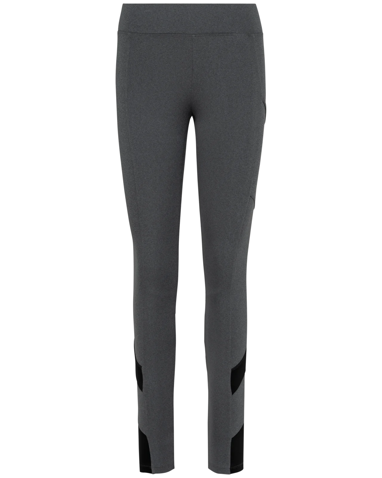 Legging de padel bicolore femme PA1016 — Dark Grey Heather / Black
