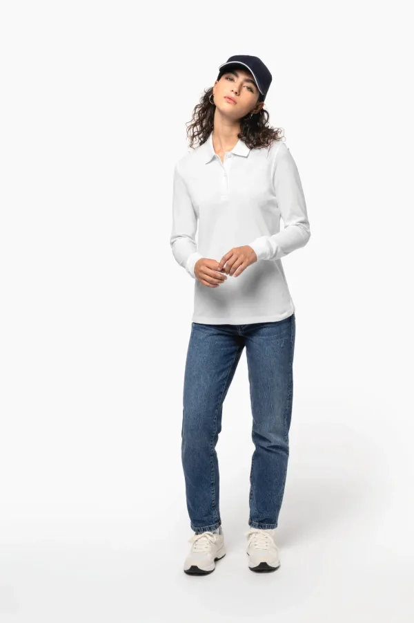 Polo piqué manches longues Bio180 femme K2028 — photo de présentation