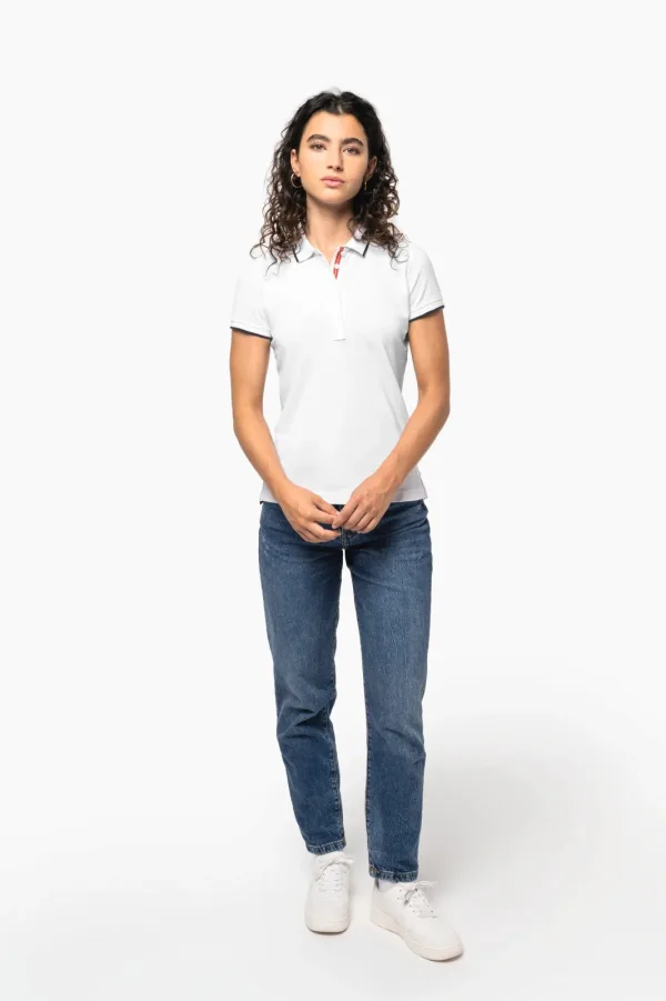 Polo maille piquée manches courtes femme K252 — photo de présentation