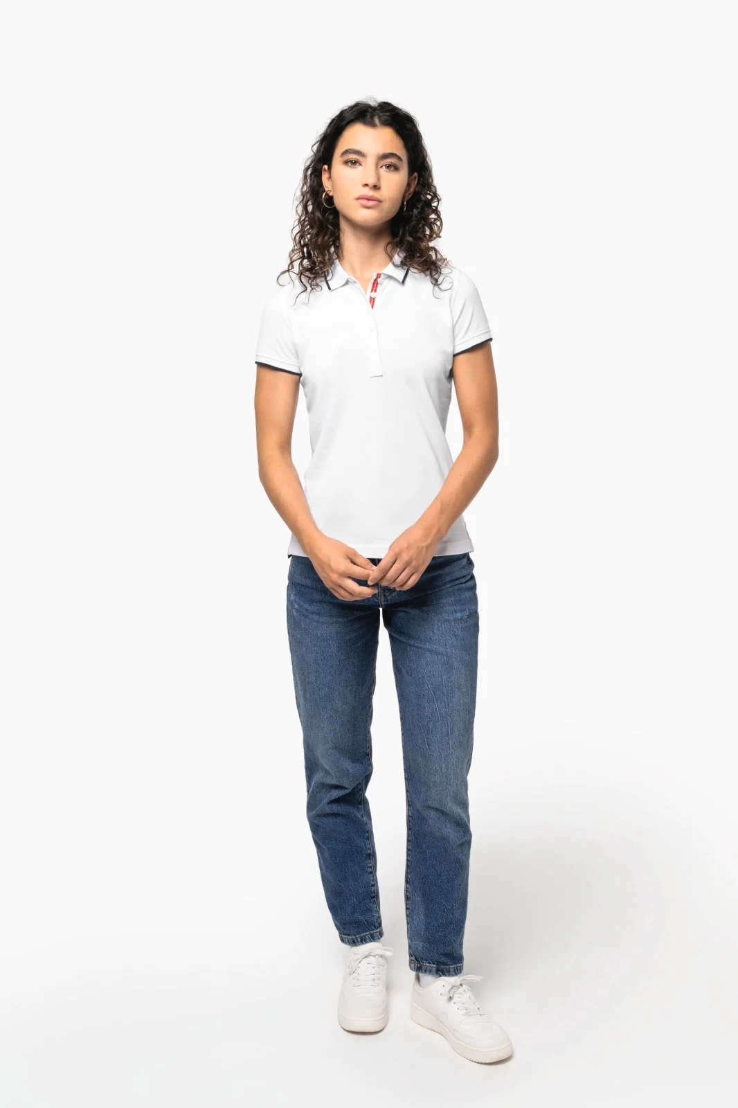 Polo maille piquée manches courtes femme K252 — photo de présentation