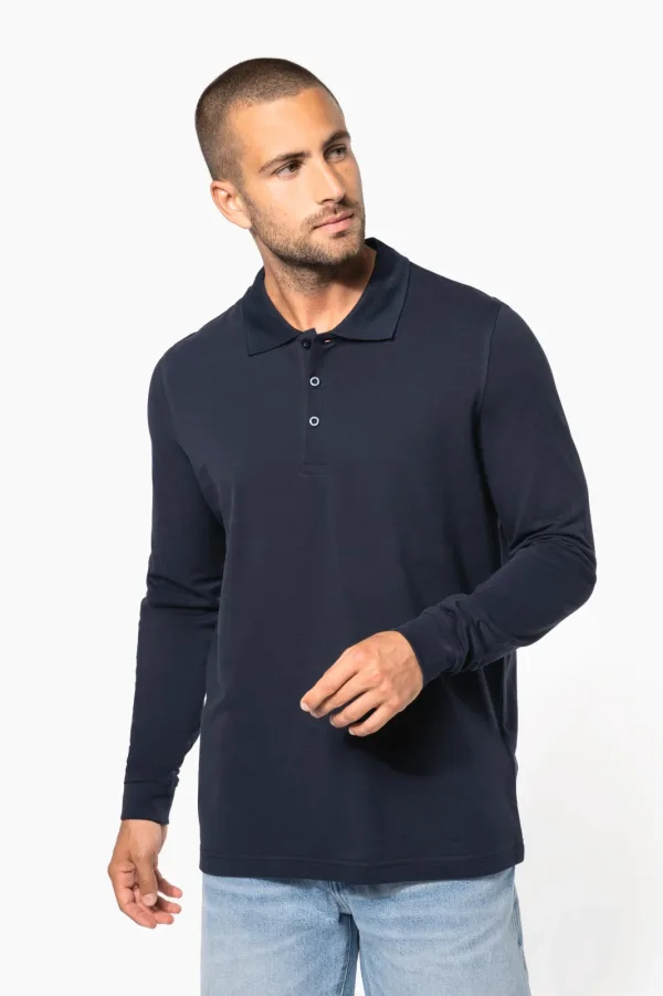 Polo piqué manches longues homme K256 — photo de présentation