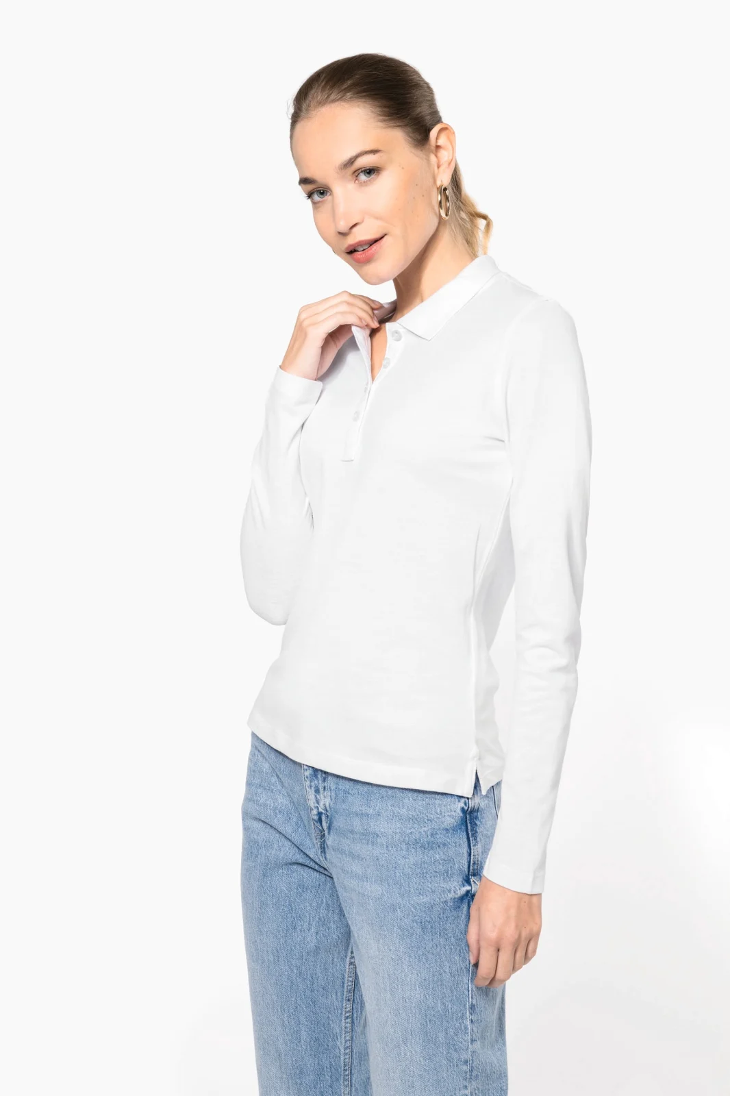 Polo piqué manches longues femme K257 — photo de présentation