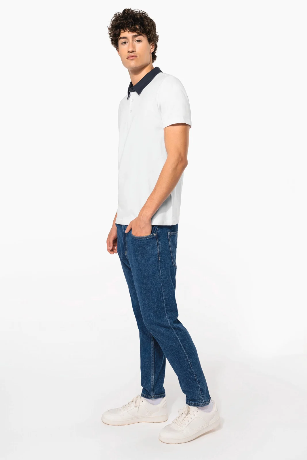 Polo jersey bicolore homme K260 — photo de présentation
