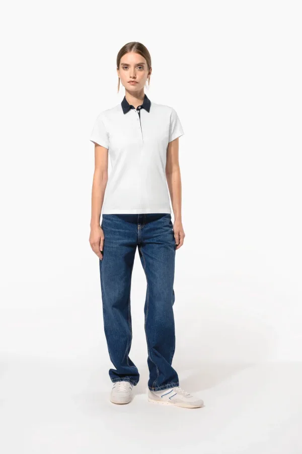 Polo jersey bicolore femme K261 — photo de présentation