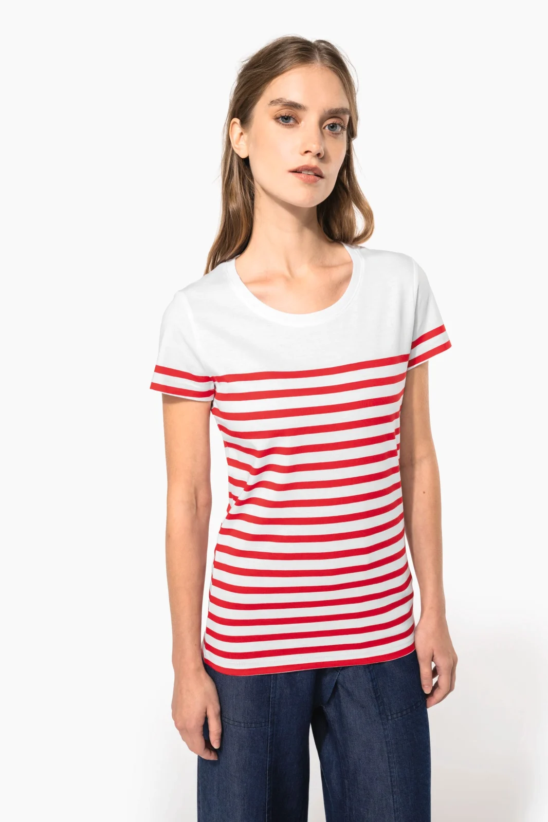 T-shirt marin col rond Bio femme K3034 — photo de présentation