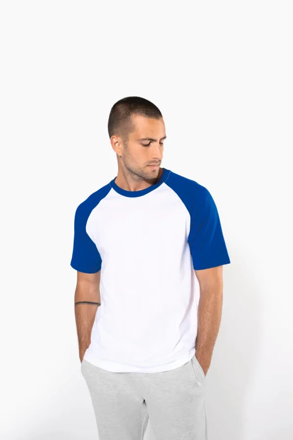 Baseball > T-shirt bicolore manches courtes K330 — photo de présentation
