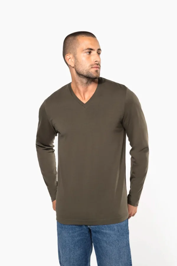 T-shirt col V manches longues homme K358 — photo de présentation