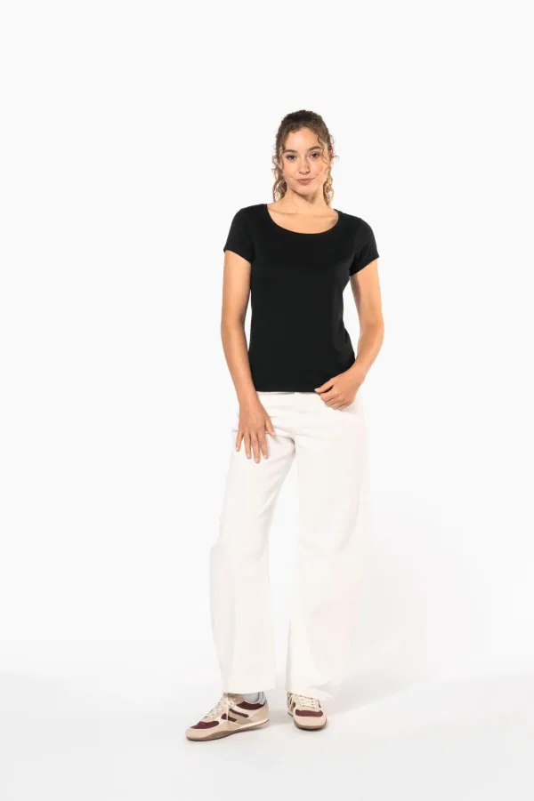 T-shirt col bateau manches courtes femme K384 — photo de présentation
