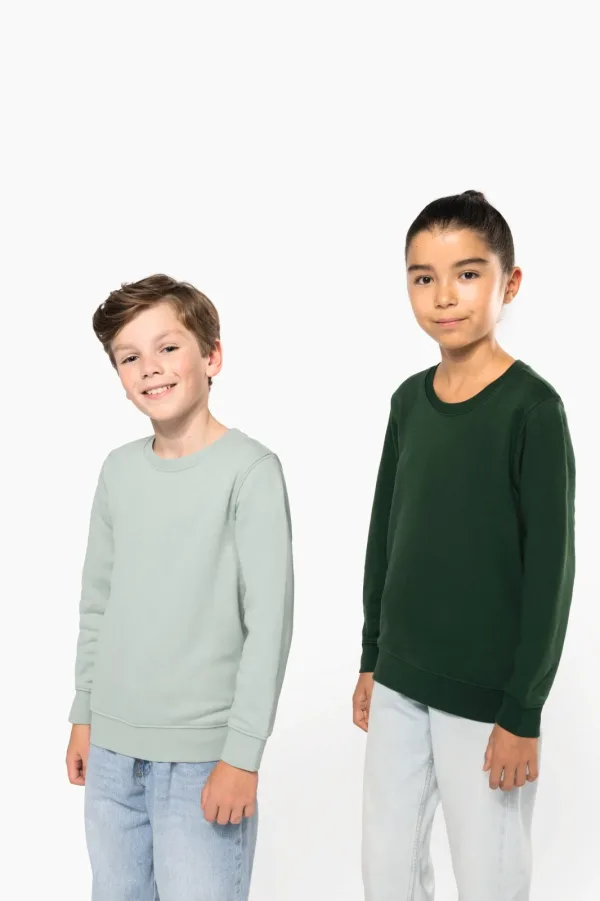 Sweat-shirt écoresponsable col rond enfant K4026 — photo de présentation