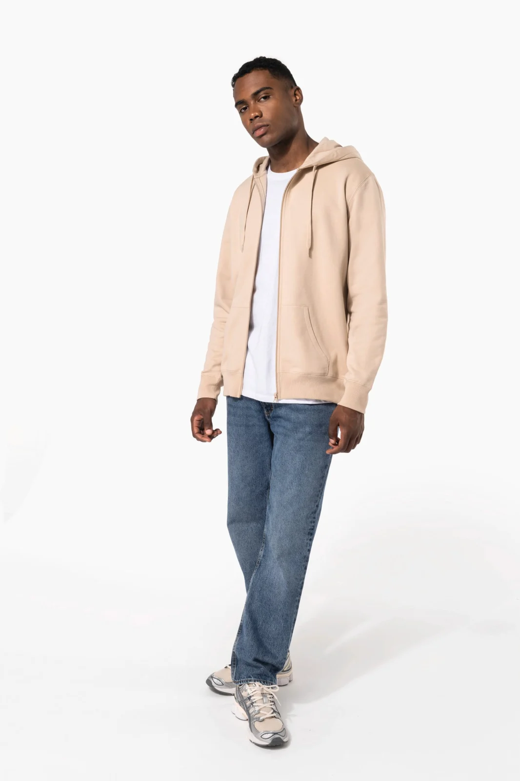 Sweat-shirt recyclé zippé à capuche unisexe K4042 — photo de présentation