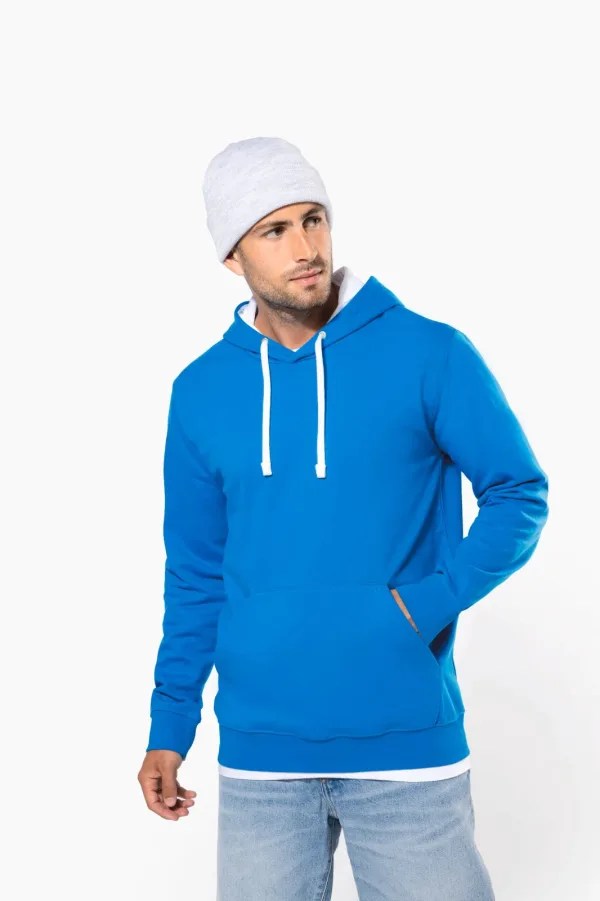 Sweat-shirt capuche contrastée homme K446 — photo de présentation