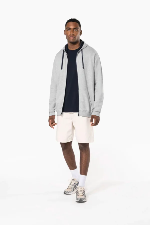 Sweat-shirt zippé capuche contrastée K466 — photo de présentation