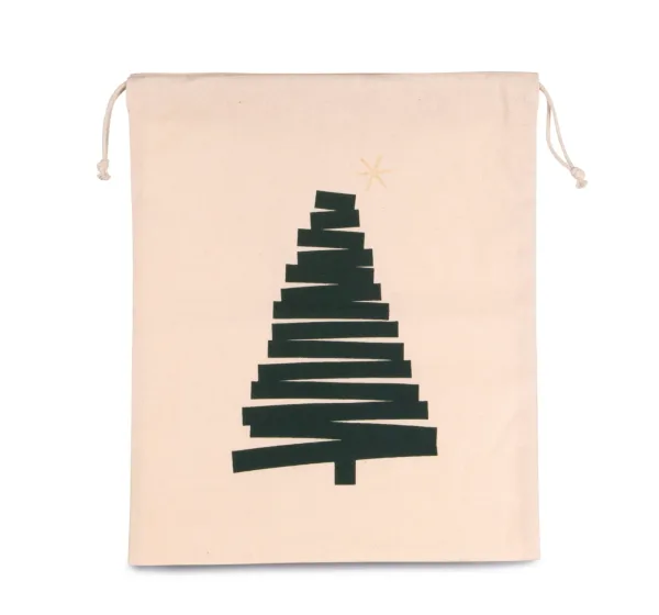 Sac coton à cordon motif sapin KI0746 — photo de présentation