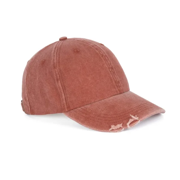 Casquette vintage effet déchiré - 6 panneaux KP235 — photo de présentation