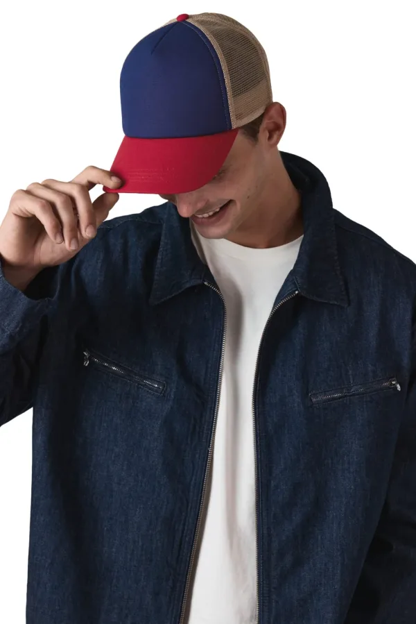 Casquette trucker 5 panneaux en coton canvas - K-up Gold Label KP240 — photo de présentation