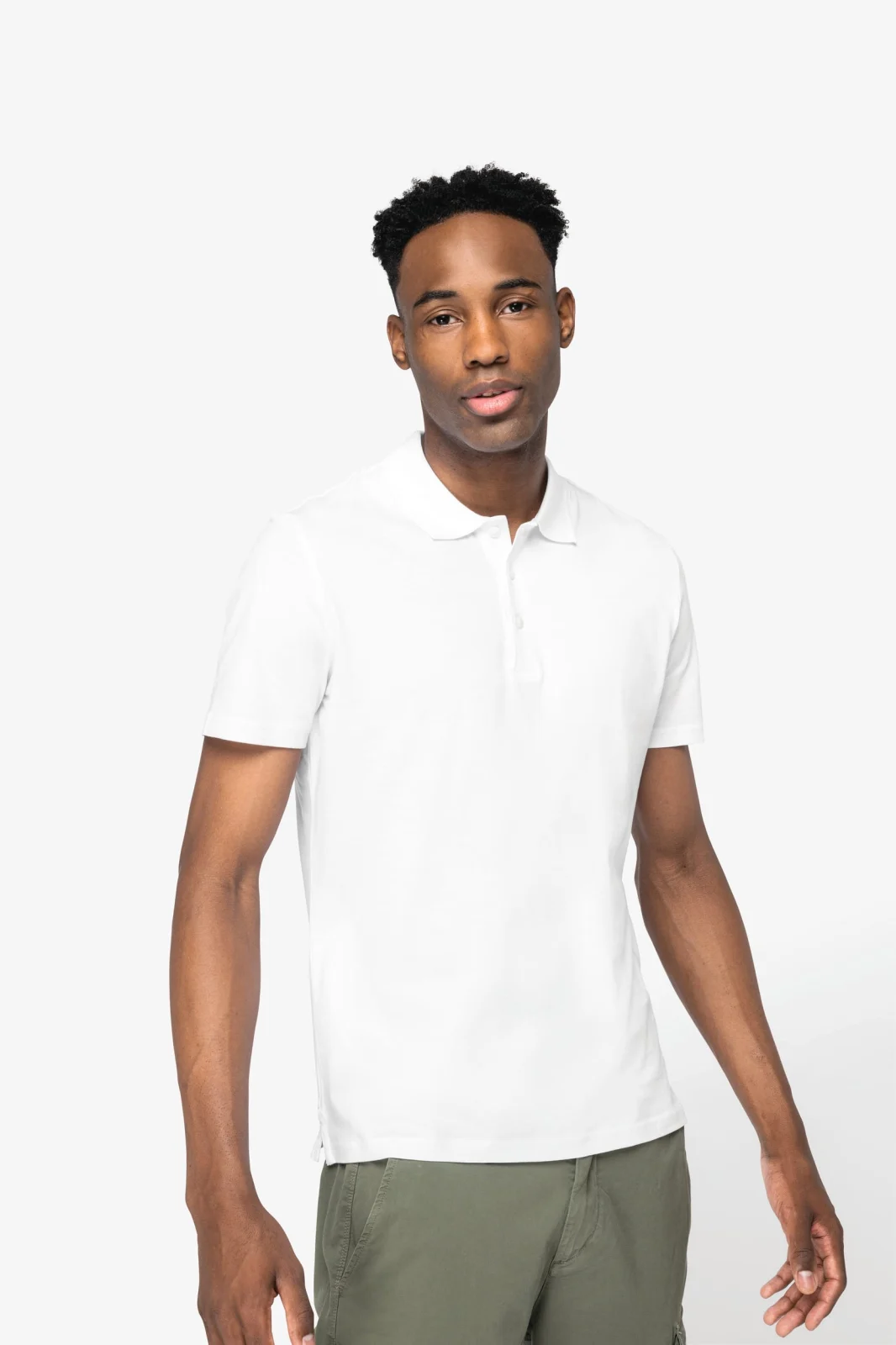 Polo en jersey écoresponsable homme NS200 — photo de présentation