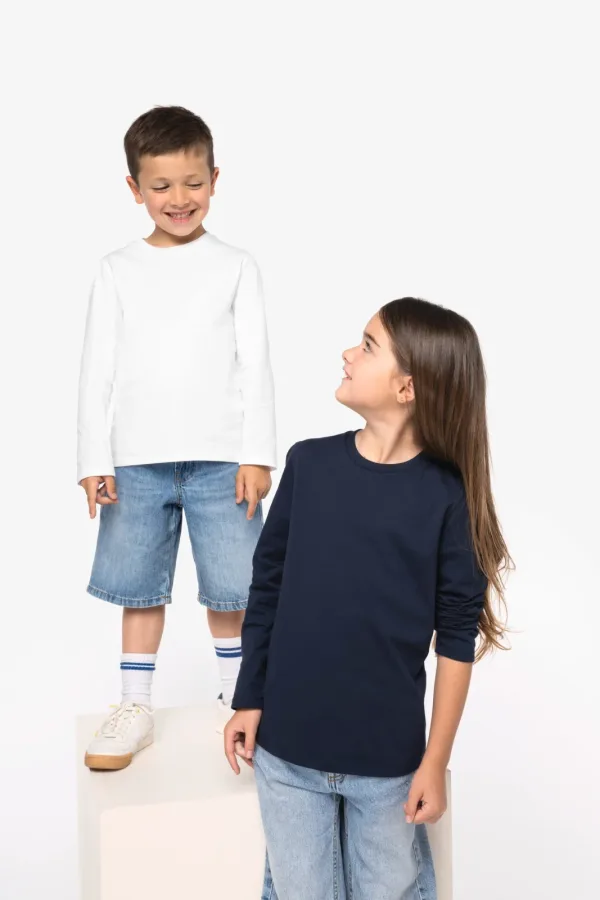 T-shirt écoresponsable manches longues enfant NS346 — photo de présentation