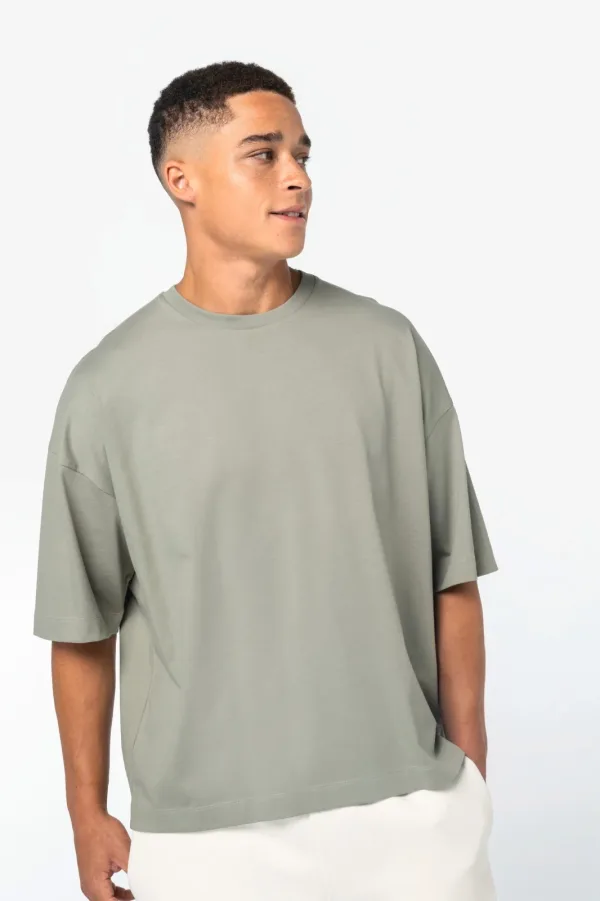 T-shirt écoresponsable boxy à épaules tombantes homme NS348 — photo de présentation