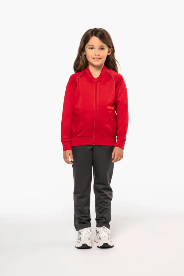 Veste de survêtement zippée avec liseré enfant PA385 — photo de présentation