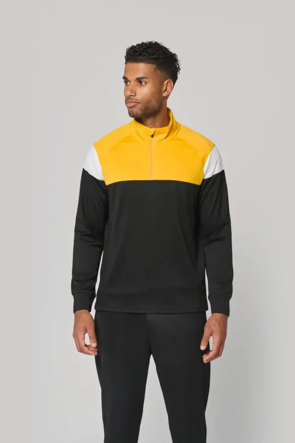 Sweat d'entrainement 1/4 zip unisexe PA387 — photo de présentation