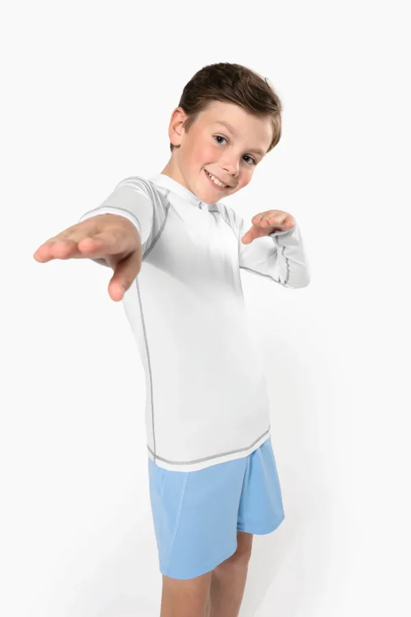 T-shirt technique à manches longues avec protection anti-UV enfant PA4018 — photo de présentation