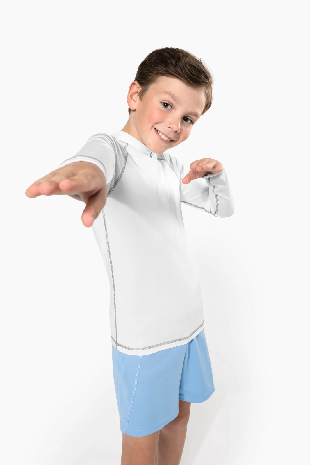 T-shirt technique à manches longues avec protection anti-UV enfant PA4018 — photo de présentation