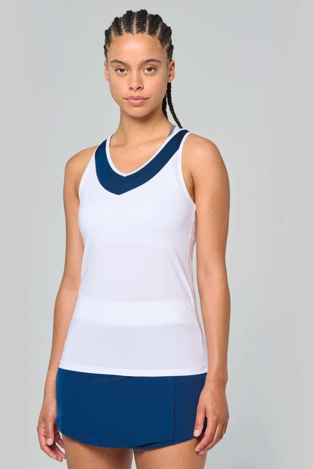 Débardeur de padel bicolore femme PA4031 — photo de présentation