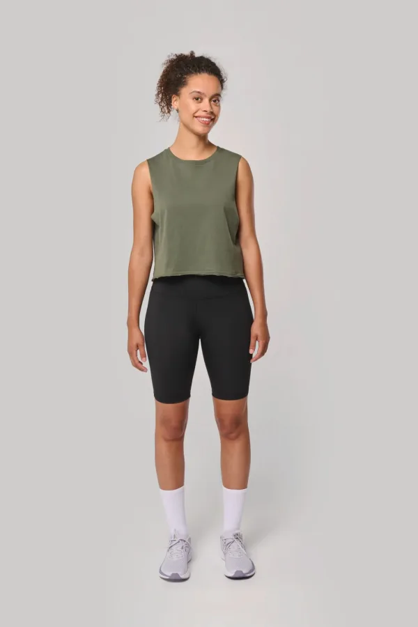 T-shirt crop sans manches femme PA499 — photo de présentation