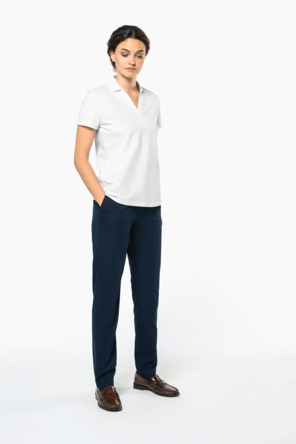 Polo col en V coton Supima® femme PK205 — photo de présentation
