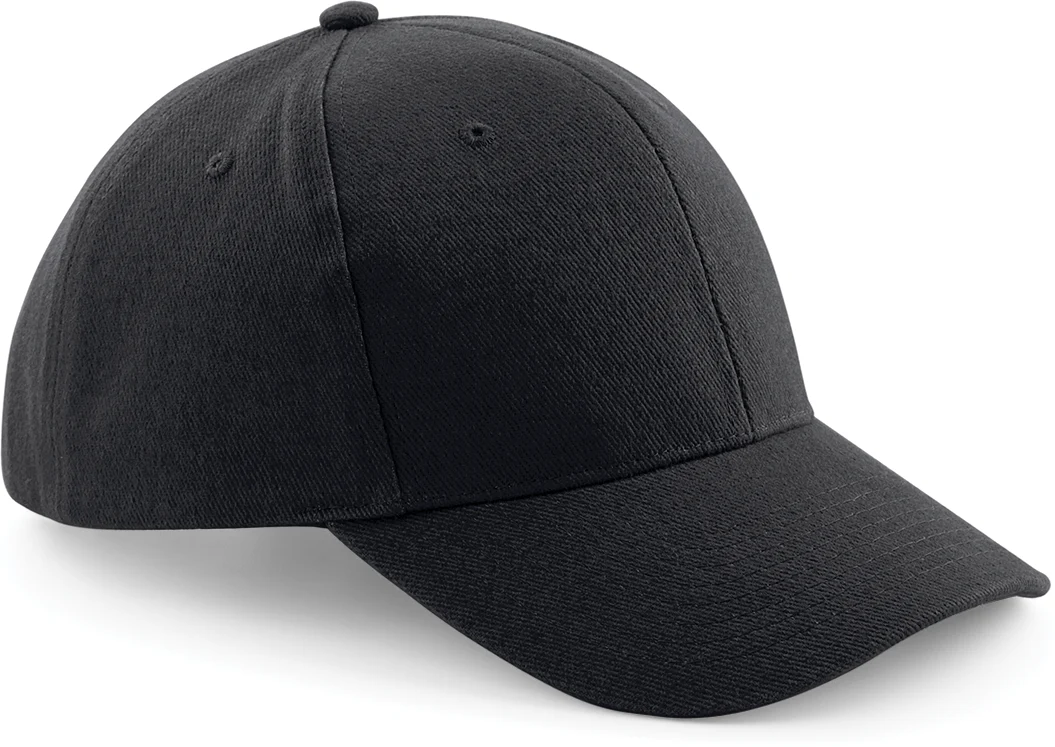 Casquette homme Pro-Style en coton brossé - 6 panneaux B65 — Black