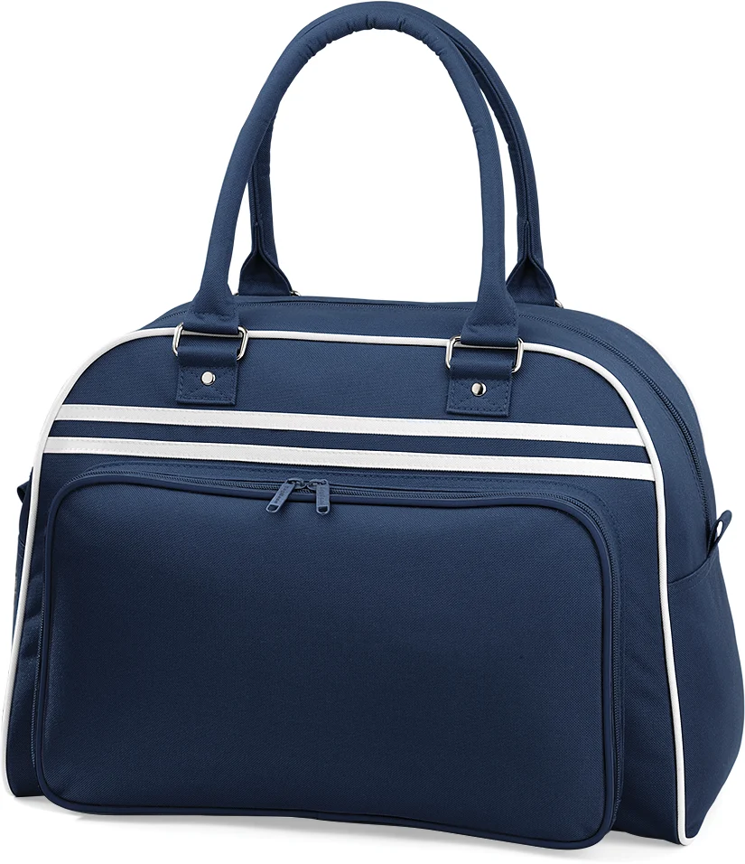 Sac Bowling Rétro BG75 — French Navy / White